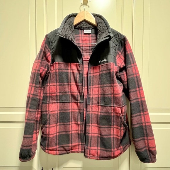 Columbia Sz L Buffalo Plaid Fleece Jacket - Picture 9 of 9